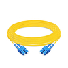 20m (66ft) Duplex OS2 Single Mode SC UPC to SC UPC PVC (OFNR) Fiber Optic Cable