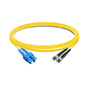 3m (10ft) Duplex OS2 Single Mode SC UPC to ST UPC PVC (OFNR) Fiber Optic Cable