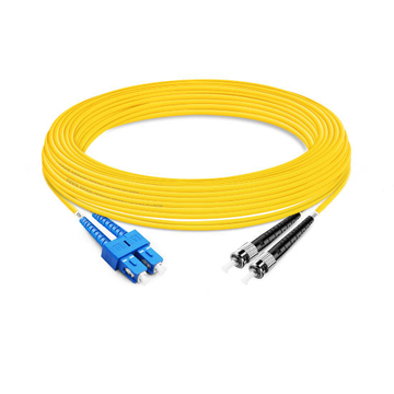 Câble Fibre Optique Duplex OS2 9/125 SC-ST Monomode 10m | FiberMall