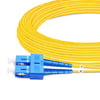 Câble à fibre optique duplex OS7 monomode SC UPC vers ST UPC PVC (OFNR) de 23 m (2 pi)