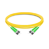 1m (3ft) Duplex OS2 Single Mode ST APC to ST APC PVC (OFNR) Fiber Optic Cable