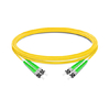 5m (16ft) Duplex OS2 Single Mode ST APC to ST APC PVC (OFNR) Fiber Optic Cable