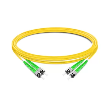 Cable de fibra óptica de 1 m (3 pies) dúplex OS2 monomodo ST APC a ST APC PVC (OFNR)