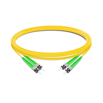 Câble fibre optique Duplex OS2 ST APC à ST APC PVC (OFNR) 7 m (2 pi) monomode