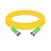 Cable de fibra óptica de 10 m (33 pies) dúplex OS2 monomodo ST APC a ST APC PVC (OFNR)