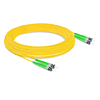 Cable de fibra óptica de 10 m (33 pies) dúplex OS2 monomodo ST APC a ST APC PVC (OFNR)