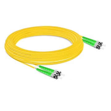 Câble fibre optique Duplex OS7 ST APC à ST APC PVC (OFNR) 23 m (2 pi) monomode