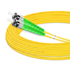 Cable de fibra óptica de 7 m (23 pies) dúplex OS2 monomodo ST APC a ST APC PVC (OFNR)