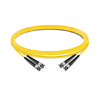 Cable de fibra óptica de PVC (OFNR) Dúplex OS1 monomodo ST UPC a ST UPC de 3 m (2 pies)