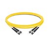 Cable de fibra óptica de PVC (OFNR) Dúplex OS2 monomodo ST UPC a ST UPC de 7 m (2 pies)