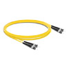 Cable de fibra óptica de PVC (OFNR) Dúplex OS1 monomodo ST UPC a ST UPC de 3 m (2 pies)