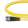 Cable de fibra óptica de PVC (OFNR) Dúplex OS1 monomodo ST UPC a ST UPC de 3 m (2 pies)