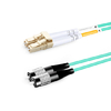 3 m (10 pies) Dúplex OM4 Multimodo LC UPC a FC UPC Cable de fibra óptica PVC (OFNR)