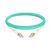 2m (7ft) Duplex OM3 Multimode LC UPC to LC UPC PVC (OFNR) Fiber Optic Cable