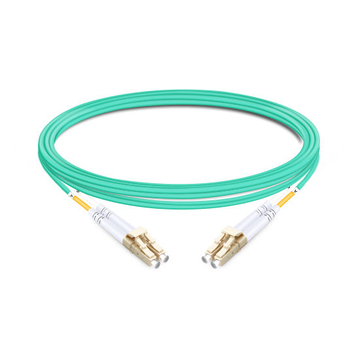 Cable de fibra óptica LC UPC a LC UPC OFNP multimodo dúplex OM2 de 7 m (3 pies)