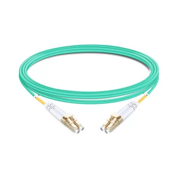 Cable de fibra óptica LC UPC a LC UPC de 5 m (16 pies) multimodo OM4 dúplex de PVC (OFNR)