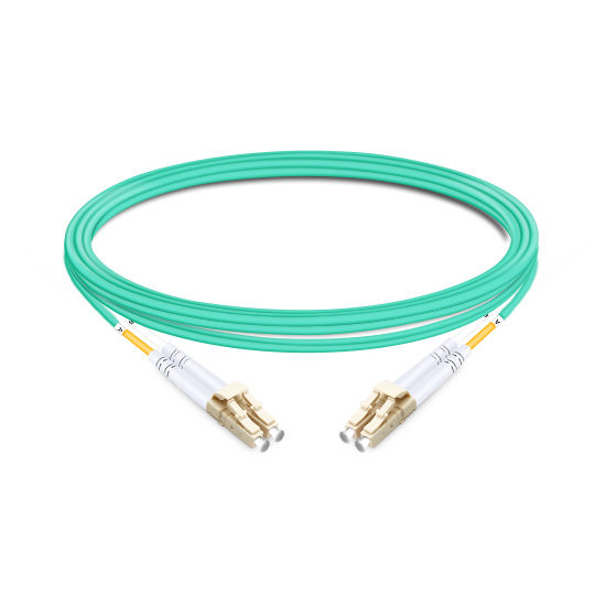 Duplex OM3 50/125 LC-LC Multimode Fiber Optic Cable 2m | FiberMall