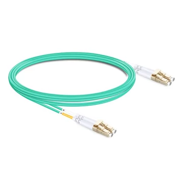 Cable de fibra óptica LC UPC a LC UPC de 4 m (13 pies) multimodo OM4 dúplex de PVC (OFNR)