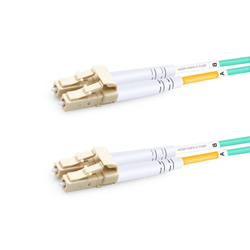Cable de fibra óptica LC UPC a LC UPC de 4 m (13 pies) multimodo OM3 dúplex de PVC (OFNR)