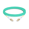 10m (33ft) Duplex OM4 Multimode LC UPC to LC UPC PVC (OFNR) Fiber Optic Cable