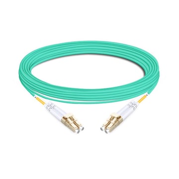 Duplex OM3 50/125 LC-LC Multimode OFNP Fiber Optic Cable 10m | FiberMall