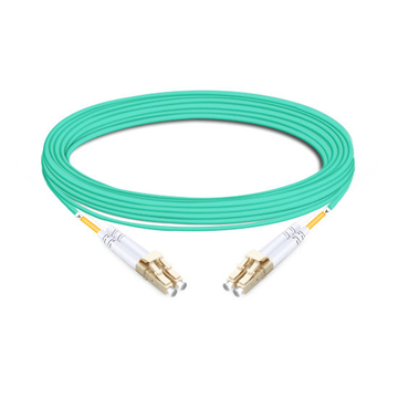 20m (66ft) Duplex OM3 Multimode LC UPC to LC UPC PVC (OFNR) Fiber Optic Cable