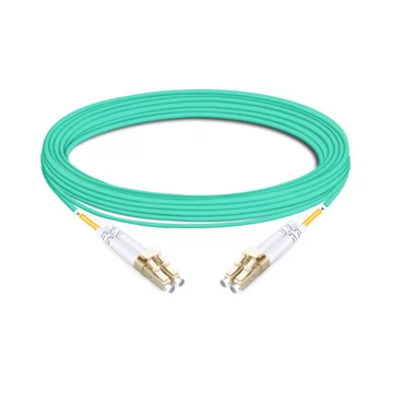 7m (23ft) Duplex OM4 Multimode LC UPC to LC UPC PVC (OFNR) Fiber Optic Cable