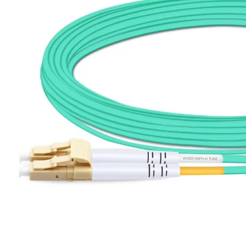 10m (33ft) Duplex OM3 Multimode LC UPC to LC UPC PVC (OFNR) Fiber Optic Cable