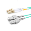 Câble à fibre optique duplex OM10 multimode LC UPC vers SC UPC OFNP de 33 m (3 pi)