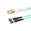 Cable de fibra óptica de 1 m (3 pies) dúplex OM4 multimodo LC UPC a ST UPC PVC (OFNR)