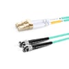 10m (33ft) Duplex OM4 Multimode LC UPC to ST UPC PVC (OFNR) Fiber Optic Cable