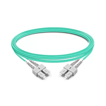 1m (3ft) Duplex OM4 Multimode SC UPC to SC UPC PVC (OFNR) Fiber Optic Cable