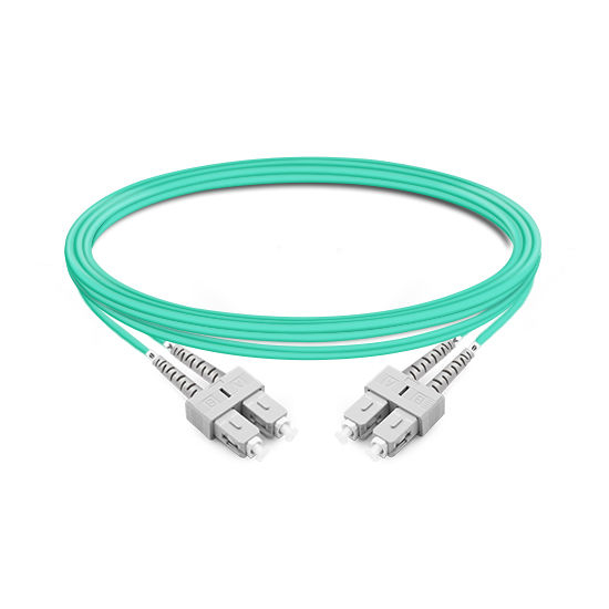 Duplex OM4 50/125 SC-SC Multimode Fiber Optic Cable 1m | FiberMall
