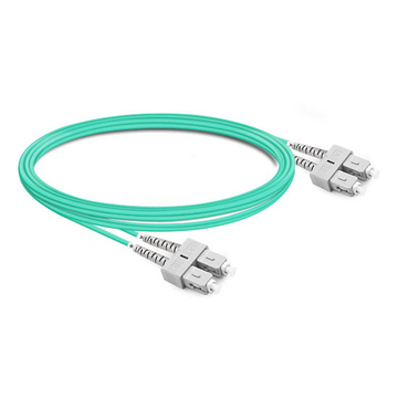 Cable de fibra óptica de 2 m (7 pies) dúplex OM4 multimodo SC UPC a SC UPC OFNP
