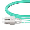 Cable de fibra óptica de 2 m (7 pies) dúplex OM4 multimodo SC UPC a SC UPC PVC (OFNR)