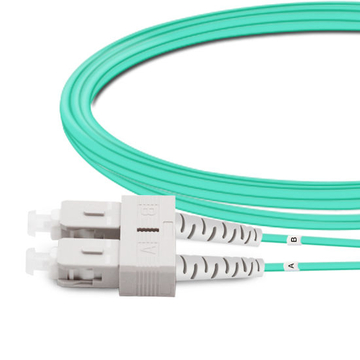 Câble à fibre optique duplex OM3 multimode SC UPC vers SC UPC PVC (OFNR) de 10 m (3 pi)