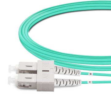 Cable de fibra óptica de 5 m (16 pies) dúplex OM3 multimodo SC UPC a SC UPC OFNP