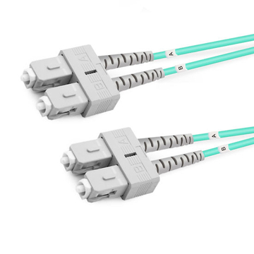Cable de fibra óptica SC UPC a SC UPC LSZH multimodo dúplex OM2 de 7 m (3 pies)
