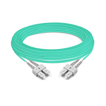 Cable de fibra óptica de 7 m (23 pies) dúplex OM3 multimodo SC UPC a SC UPC PVC (OFNR)
