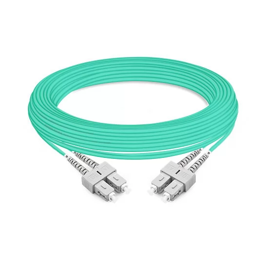 Duplex OM4 50/125 SC-SC Multimode Fiber Optic Cable 20m | FiberMall