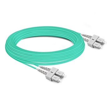 Câble à fibre optique duplex OM10 multimode SC UPC vers SC UPC PVC (OFNR) de 33 m (3 pi)