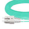 Cable de fibra óptica de 15 m (49 pies) dúplex OM3 multimodo SC UPC a SC UPC PVC (OFNR)