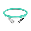 Câble à fibre optique duplex OM3 multimode SC UPC vers ST UPC PVC (OFNR) de 10 m (3 pi)