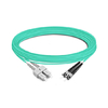Cable de fibra óptica de 10 m (33 pies) dúplex OM4 multimodo SC UPC a ST UPC PVC (OFNR)