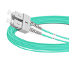 Cable de fibra óptica de 7 m (23 pies) dúplex OM4 multimodo SC UPC a ST UPC PVC (OFNR)