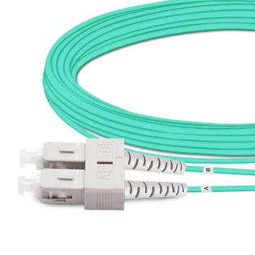 Câble à fibre optique duplex OM7 multimode SC UPC vers ST UPC PVC (OFNR) de 23 m (3 pi)