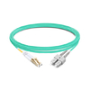 2 m (7 pies) Dúplex OM3 Multimodo LC UPC a SC UPC Cable de fibra óptica PVC (OFNR)