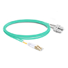 1m (3ft) Duplex OM3 Multimode LC UPC to SC UPC PVC (OFNR) Fiber Optic Cable