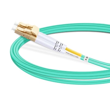 1m (3ft) Duplex OM4 Multimode LC UPC to SC UPC PVC (OFNR) Fiber Optic Cable
