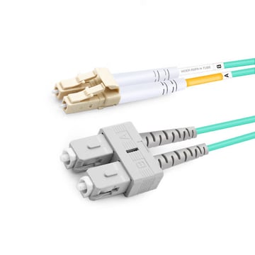 1 m (3 Fuß) Duplex OM3 Multimode LC UPC zu SC UPC OFNP Glasfaserkabel